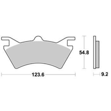 SBS - PLACUTE FRANA ATV SINTER - 757ATS