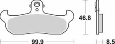 SBS - PLACUTE FRANA OFFROAD SINTER - 608SI