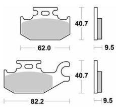 SBS - PLACUTE FRANA OFFROAD SINTER - 754SI