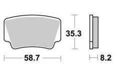 SBS - PLACUTE FRANA OFFROAD SINTER - 867SI