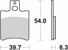 SBS - PLACUTE FRANA SCOOTER CERAMIC - 114HF = 667HF