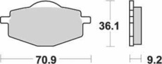 SBS - PLACUTE FRANA OFFROAD SINTER - 575SI