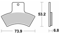 SBS - PLACUTE FRANA OFFROAD SINTER - 755SI