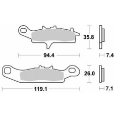 SBS - PLACUTE FRANA OFFROAD SINTER - 798SI