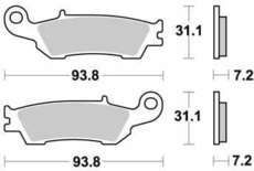 SBS - PLACUTE FRANA RACING OFFROAD SINTER - 840RSI