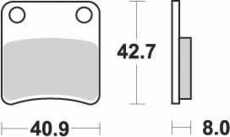 SBS - PLACUTE FRANA SCOOTER CERAMIC - 115HF = 670HF