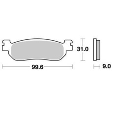 SBS - PLACUTE FRANA SCOOTER MAXI CARBONTECH - 155CT