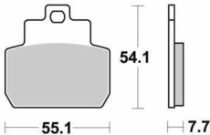 SBS - PLACUTE FRANA SCOOTER MAXI CARBONTECH - 191CT
