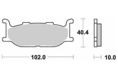 SBS - PLACUTE FRANA SCOOTER MAXI SINTER - 170MS