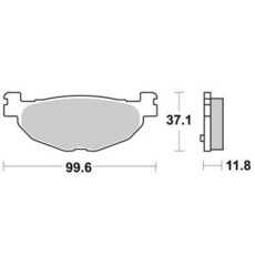 SBS - PLACUTE FRANA SCOOTER MAXI SINTER - 185MS