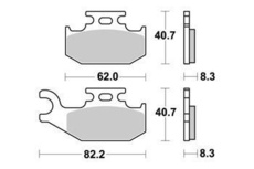 SBS - PLACUTE FRANA OFFROAD SINTER - 836SI