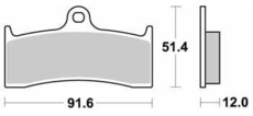 SBS - PLACUTE FRANA RACING DUAL CARBON - 779DC