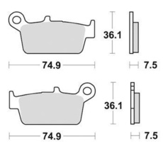 SBS - PLACUTE FRANA SCOOTER CERAMIC - 116HF
