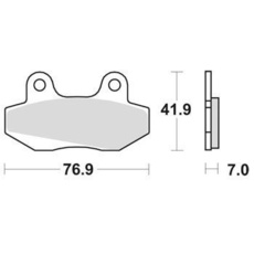 SBS - PLACUTE FRANA SCOOTER MAXI CARBONTECH - 103CT