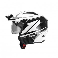 SIFAM - Casca Open-face S-LINE S769 TROOPER - ALB/NEGRU, M