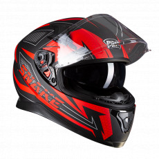 PILOT - Casca Full-face SNAKE (cu ochelari soare) - negru mat / rosu, S