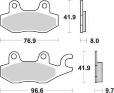 SBS - PLACUTE FRANA OFFROAD SINTER - 633SI