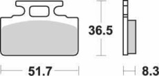 SBS - PLACUTE FRANA RACING CARBON TECH - 618RQ