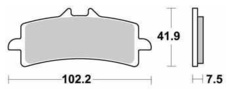 SBS - PLACUTE FRANA RACING OFFROAD SINTER - 841DS