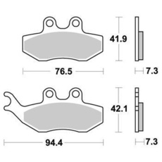 SBS - PLACUTE FRANA SCOOTER MAXI CARBONTECH - 168CT