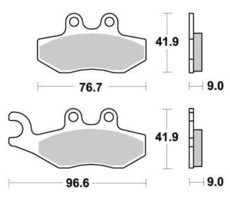SBS - PLACUTE FRANA SCOOTER MAXI CARBONTECH - 177CT