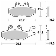 SBS - PLACUTE FRANA SCOOTER MAXI CARBONTECH - 187CT