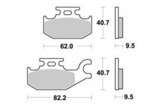 SBS - PLACUTE FRANA SCOOTER MAXI CARBONTECH - 196CT