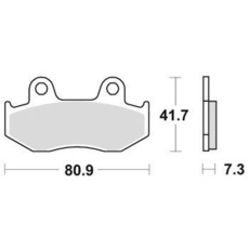 SBS - PLACUTE FRANA SCOOTER MAXI SINTER - 104MS