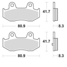 SBS - PLACUTE FRANA SCOOTER MAXI SINTER - 174MS