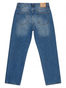 Blugi wide leg distressed cu aplicații strălucitoare - Img 6