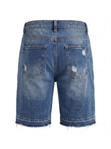 Pantaloni scurți din denim cu efect destroyed - Img 6
