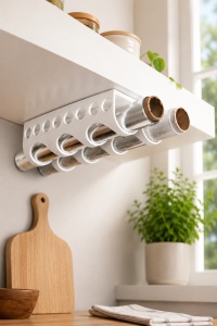 Organizator Folie Aluminiu și Plastic 2 Role - Montaj Sub Mobilă