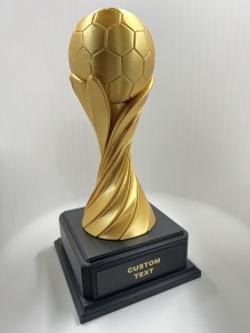 Premiu fotbal cu bază neagră elegantă - cadou pentru campioni
