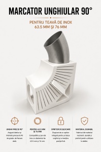 Marcator Jog 90° pentru Țeavă din Inox - 63.5mm, 76mm și 89mm