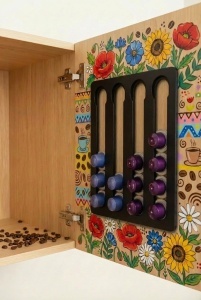 Suport capsule Nespresso Original 20 buc - montare perete sau dulap