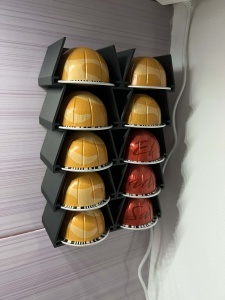 Suport perete capsule Nespresso Vertuo 10 buc - modular, fara gauri, banda inclusa - Img 2