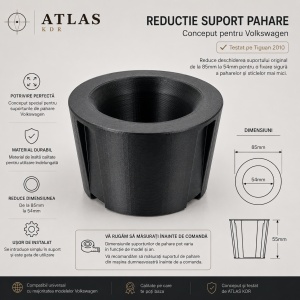 Adaptor suport pahar compatibil cu Volkswagen pentru doze slim