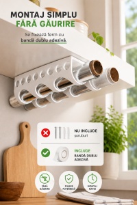 Organizator top-mount cu role inserate, design ascuns