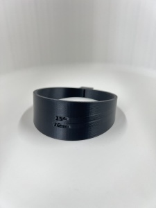 Marcator unghiular 15° pentru teava din inox de 76 mm.