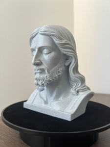 Bust Iisus Hristos sculptură decorativă vedere unghi