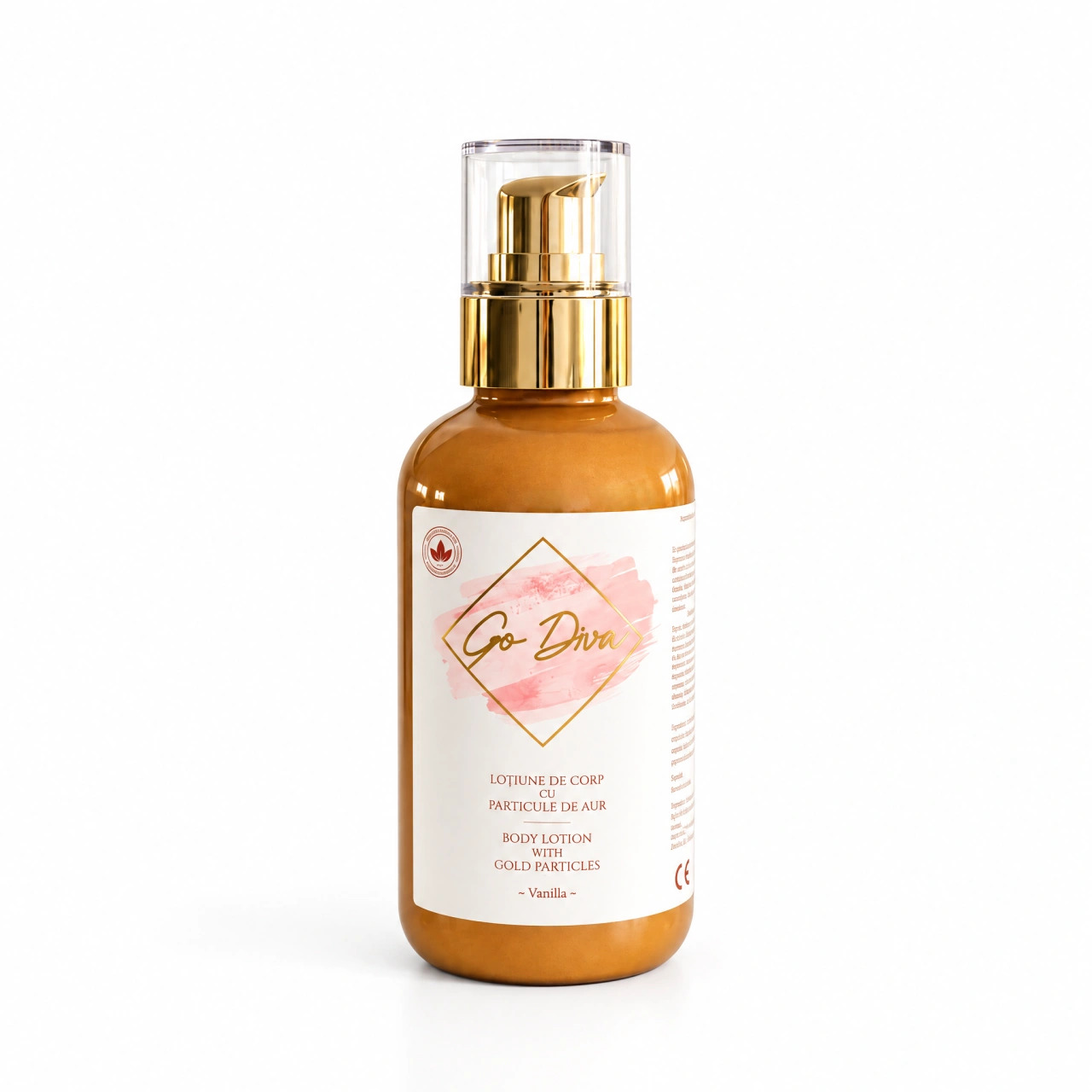 GO DIVA – Loțiune de corp cu particule de Aur și Vanilie