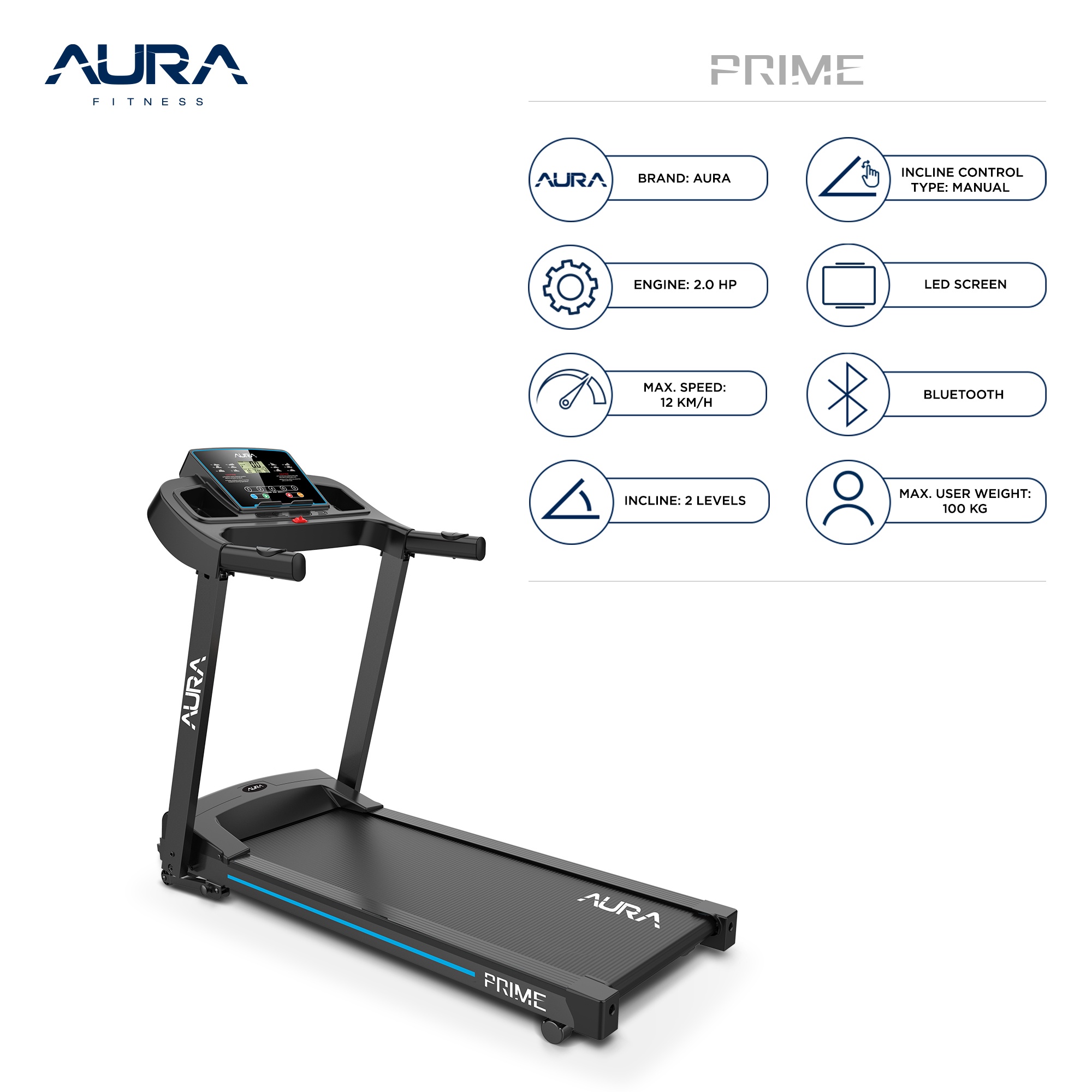 AURA PRIME дисплей и Bluetooth FitShow