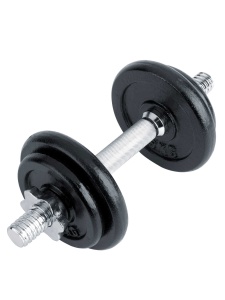 Dumbbell with black discs - 10 KG