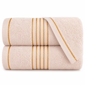 Set 2 prosoape baie Nateris Tiwano, bumbac, 70x140 cm, crem
