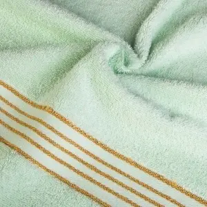 Set 2 prosoape baie Nateris Tiwano, bumbac, 70x140 cm, verde mentă - Img 4