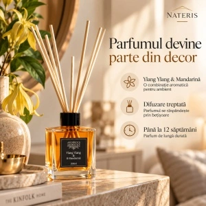Difuzor parfum Ylang Ylang și Mandarină, 200 ml - Img 5