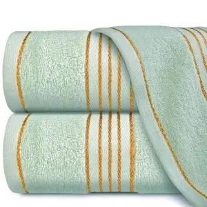Set 2 prosoape baie Nateris Tiwano, bumbac, 70x140 cm, verde mentă