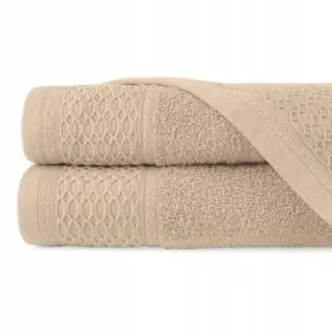 Set 2 prosoape baie Solano, 100% bumbac, 70x140 cm, 450 GSM, OEKO-TEX, cappuccino