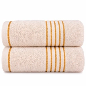 Set 2 Prosoape Față și Mâini Nateris Tiwano, bumbac, 500 g/m², 50x90 cm, crem