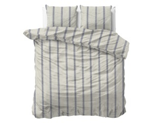 Set lenjerie de pat dublă Sleeptime Pure Nautic Beige, 100% bumbac, 240x220 cm, 2 fețe de pernă 60x70 cm, antialergică, antiacarieni, închidere cu capse, bej - Img 4